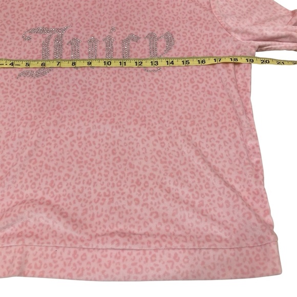 Juicy Couture Two Piece Pink Cheetah Print Velour Sleep Set, Lounge, Size Medium - Picture 6 of 12